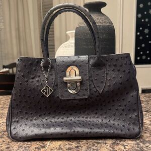 Isabella Rhea Ostrich Leather Handbag